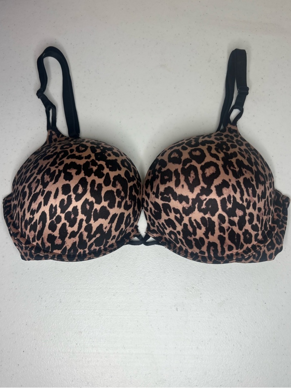 Victoria's Secret Leopard Print T-Shirt Bra - Brown & Black